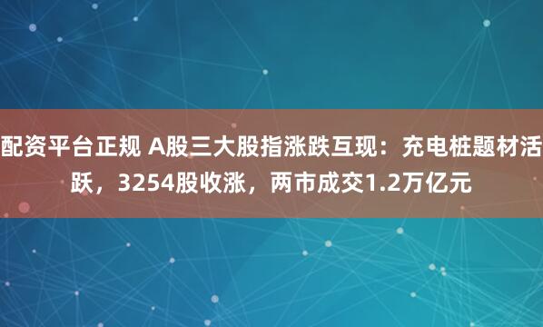 配资平台正规 A股三大股指涨跌互现：充电桩题材活跃，3254股收涨，两市成交1.2万亿元